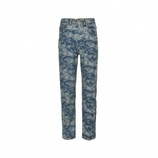Cloud Monogram Blue Denim Jeans