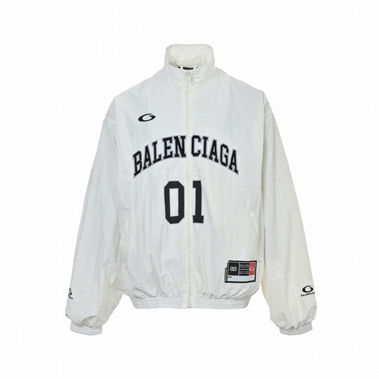 Arch Logo '01' Track Jacket | White & Blue